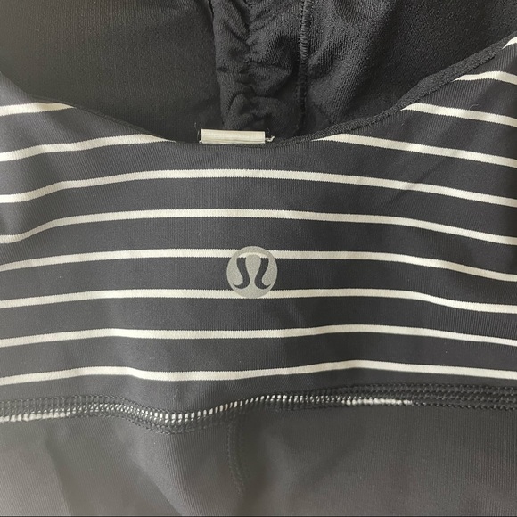 LULULEMON ARIA TANK TOP II PARALLEL STRIPE BLACK WHITE 6 - Picture 5 of 9